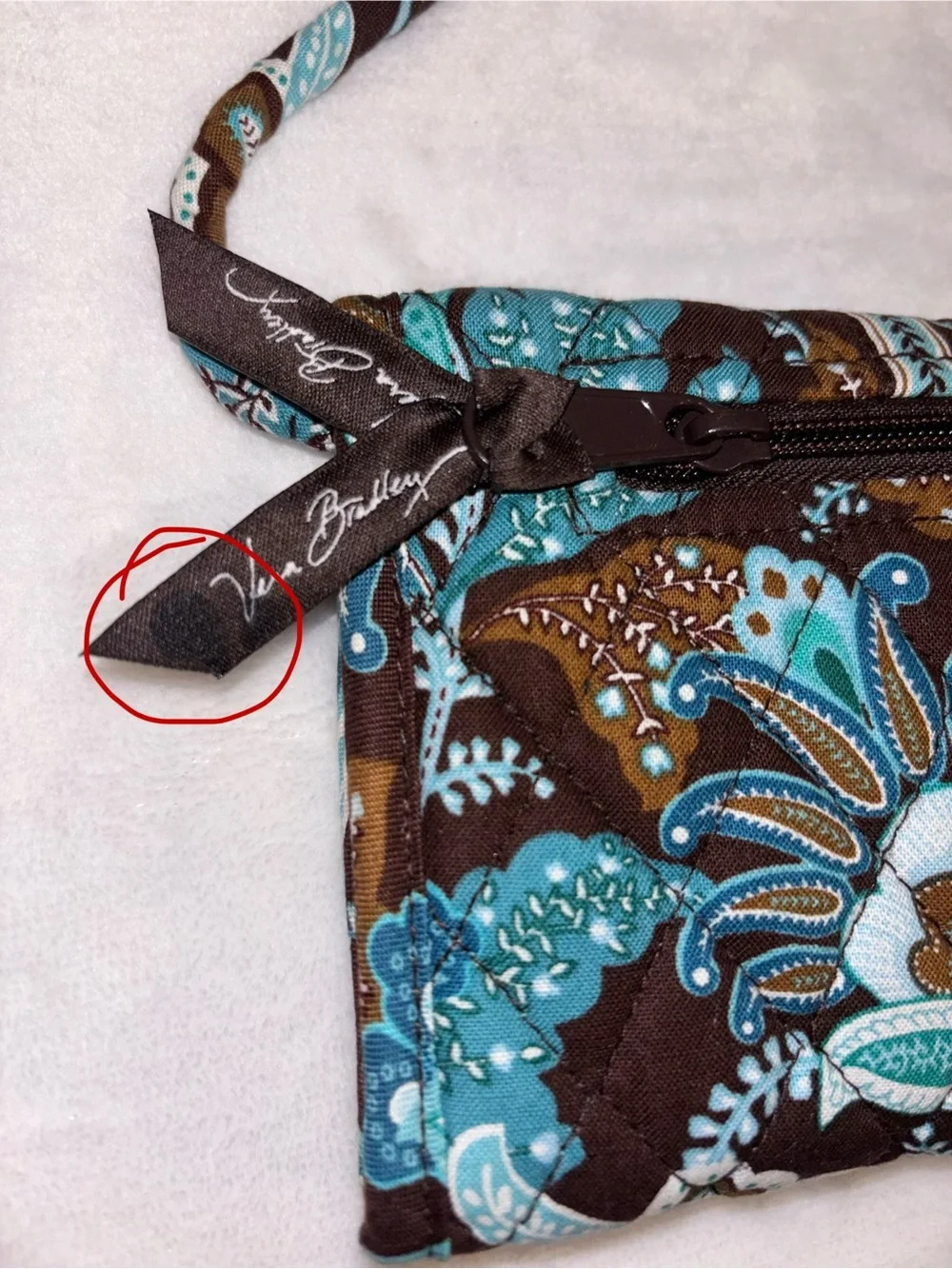 New Vera Bradley Java Blue Wallet Crossbody RETIRED
